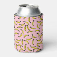 Niedliche handbemalte Wasserfarbbananen und rosa