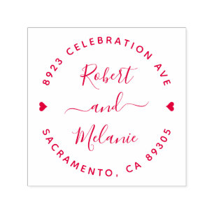 Niedliche handgeschriebene Namen Hochzeitsstiftung Permastempel