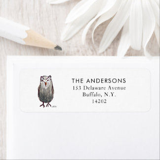 Niedliche handGezeichnet Owl Whimsical Bird-Rückse