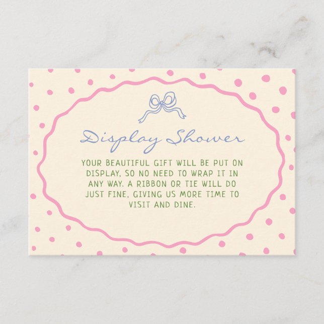 Niedliche handgezeichnete farbige Display-Dusche Begleitkarte (Vorderseite)