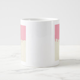Niedliche handgezeichnete Panda-Kunst rosa Kaffeet Jumbo-Tasse