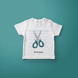 Niedliche Handgezeichnete Scheren Name T - Shirt