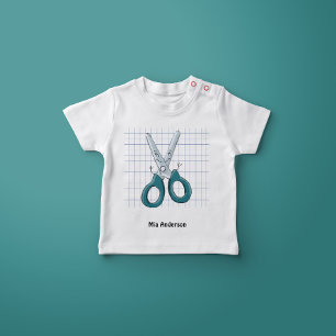Niedliche Handgezeichnete Scheren Name T - Shirt