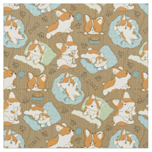 Niedliche handgezogene Kawaii Corgi Haustiere Hund Stoff