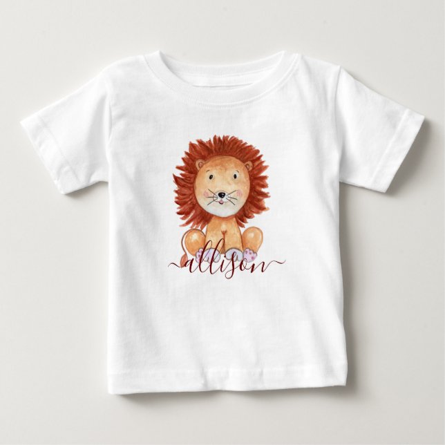Niedliche, handgezogene personalisierte Kinder Baby T-shirt (Vorderseite)