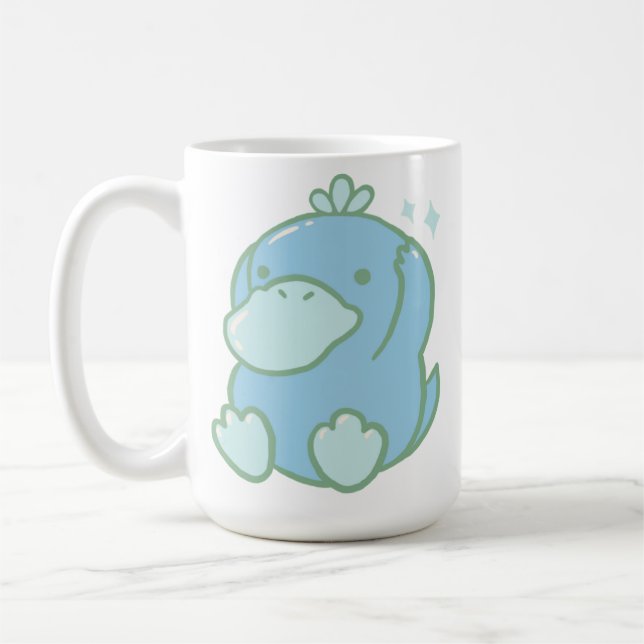 Niedliche handgezogene Psyduck-Kaffee-Tasse Kaffeetasse (Links)
