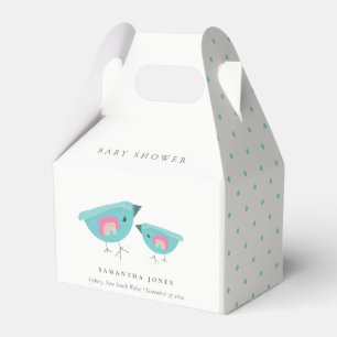 Niedliche Handgezogene Regenbogen Blue Birdy Baby  Geschenkschachtel