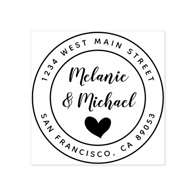 Niedliche Handschrift und Rücksendeadresse Gummistempel (Prägung)