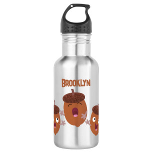 Niedliche Happy Acorns singen Cartoon für Kinder Edelstahlflasche