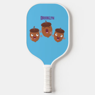 Niedliche Happy Acorns singen Cartoon für Kinder Pickleball Schläger