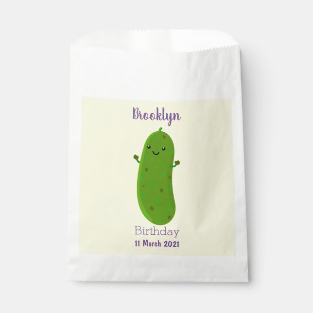 Niedliche Happy Cartoon Illustration Geschenktütchen (Vorderseite)