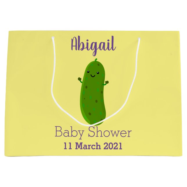 Niedliche Happy Cartoon Illustration Große Geschenktüte (Vorderseite)