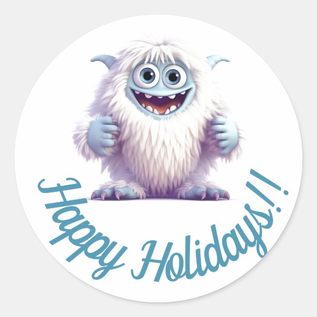 Niedliche Happy Holiday Sticker (Vorderseite)