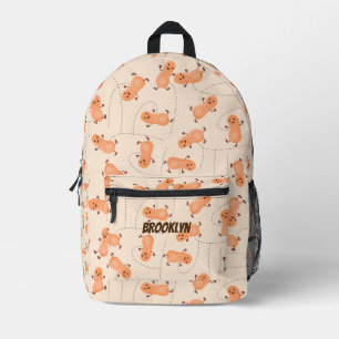 Niedliche Happy Jumping Erdnüsse Cartoon Illustrat Bedruckter Rucksack