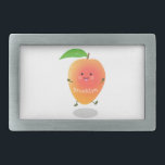 Niedliche Happy Mango Cartoon Illustration Rechteckige Gürtelschnalle<br><div class="desc">Es ist Mango Spaß mit unseren glücklichen Früchten springen vor Freude. Gezeichnet im niedlichen Cartoon-Illustrationsstil.</div>