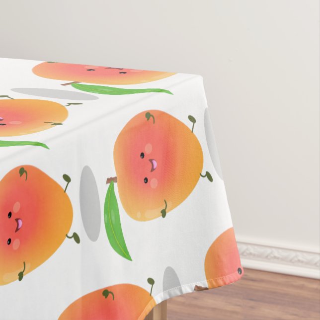 Niedliche Happy Mango Cartoon Illustration Tischdecke (Beispiel)
