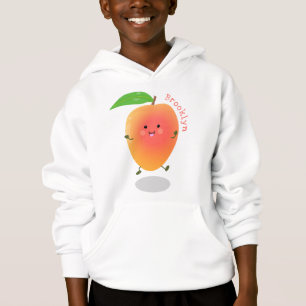 Niedliche Happy Mango Gelb Cartoon Illustration Hoodie