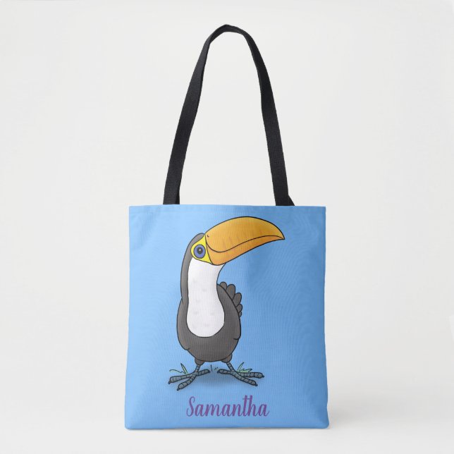 Niedliche Happy Toucan Cartoon-Abbildung (Vorderseite)