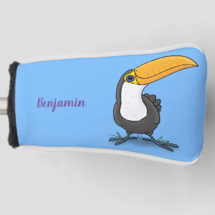 Niedliche Happy Toucan Cartoon-Abbildung Golf Headcover