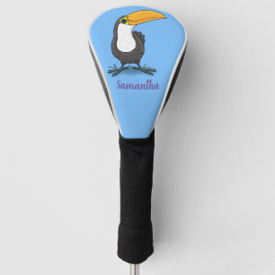 Niedliche Happy Toucan Cartoon-Abbildung Golf Headcover