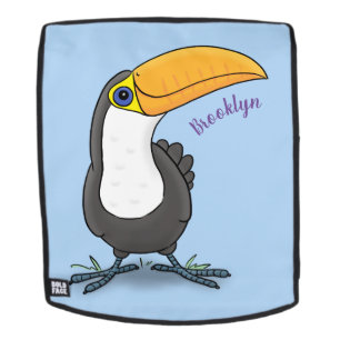 Niedliche Happy Toucan Cartoon-Abbildung Rucksack