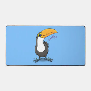 Niedliche Happy Toucan Cartoon-Abbildung Schreibtischunterlage