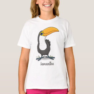 Niedliche Happy Toucan Cartoon-Abbildung T-Shirt