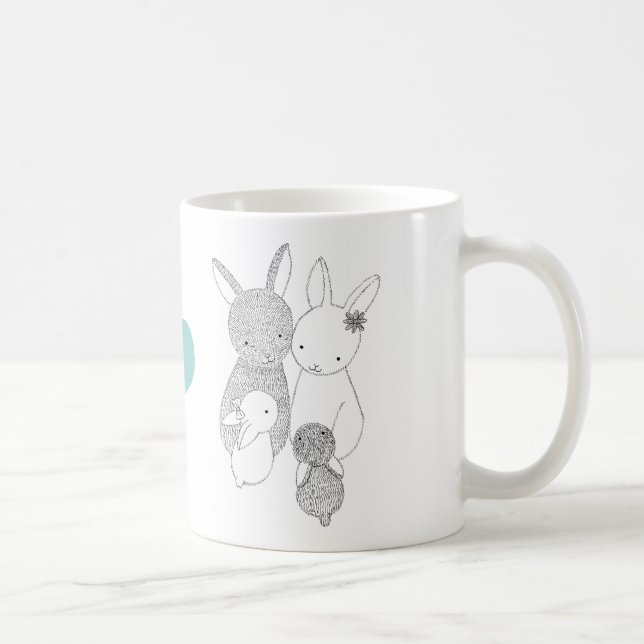 Niedliche Häschen-Kaninchen-glückliche Tasse (Rechts)