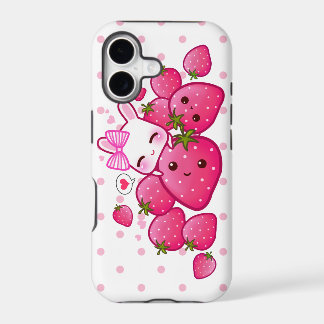 Niedliche Häschen-Lieben kawaii Erdbeeren
