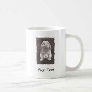 Niedliche Häschen-Malerei, die oben sitzt Tasse