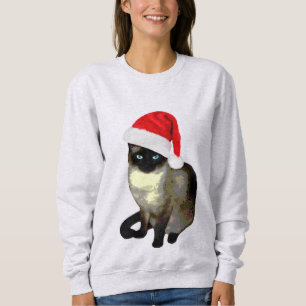 Niedliche hässliche Strickjacke der siamesischen Sweatshirt