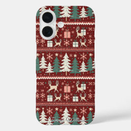 niedliche hässliche Weihnachtsmuster iPhone 16 Hülle