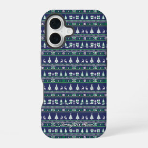 niedliche hässliche Weihnachtsmuster iPhone 16 Hülle