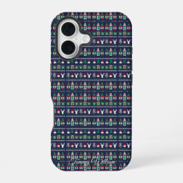 niedliche hässliche Weihnachtsmuster iPhone 16 Hülle