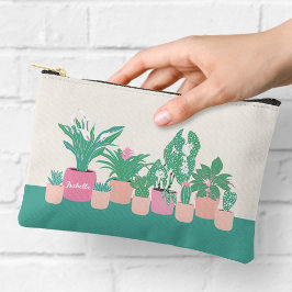 Niedliche Hauspflanzen Zipper Pouch Zubehörtasche