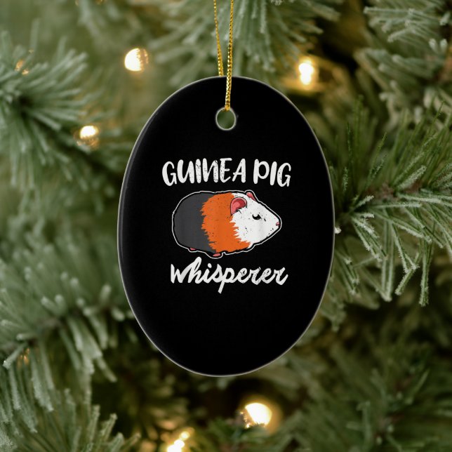 niedliche Haustier Guinea Schweine Besitzer Gesche Keramik Ornament (Baum)