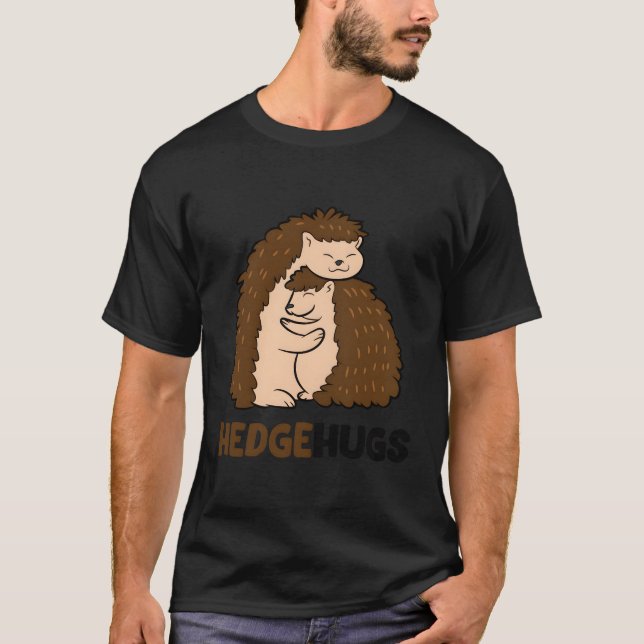 Niedliche Hedgehugs Cuddle Igel umarmt Hugs Hedgeh T-Shirt (Vorderseite)
