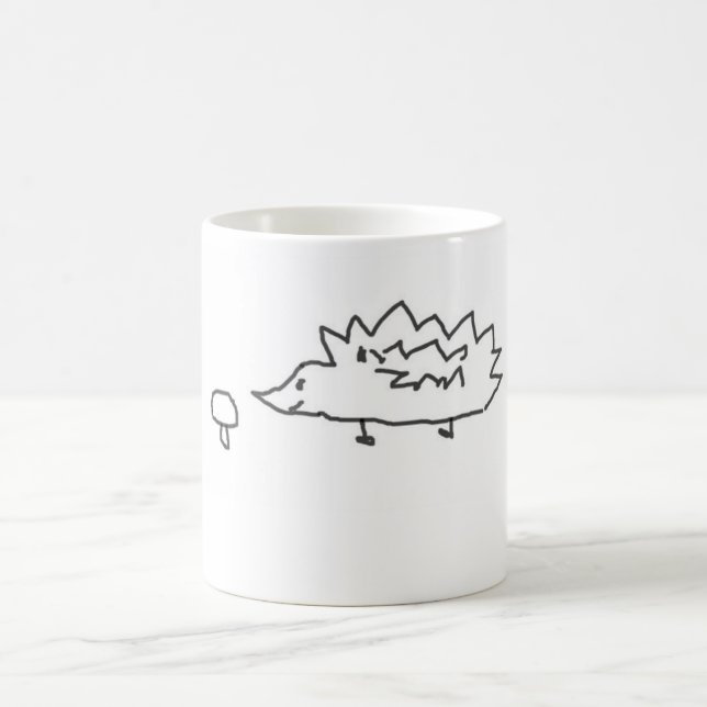 Niedliche Hedghehog und Pilz-Tasse Kaffeetasse (Mittel)