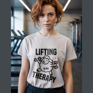 Niedliche Heftgewichte von Schafen, Fitnessstudio T-Shirt