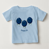 Niedliche Heidelbeeren lila Cartoon-Abbildung