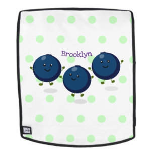 Niedliche Heidelbeeren lila Cartoon-Abbildung Rucksack