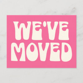 Niedliche, helle Rosa Minimalistische neue Adresse Postkarte