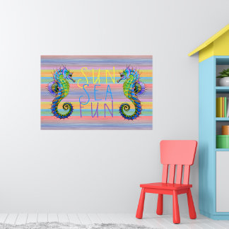 Niedliche, helle Sonnenuntergangsfarben Künstleris Poster