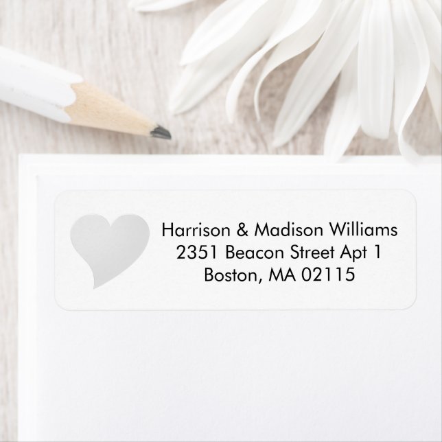 Niedliche, hellgraue Rücksendeadresse (Insitu)