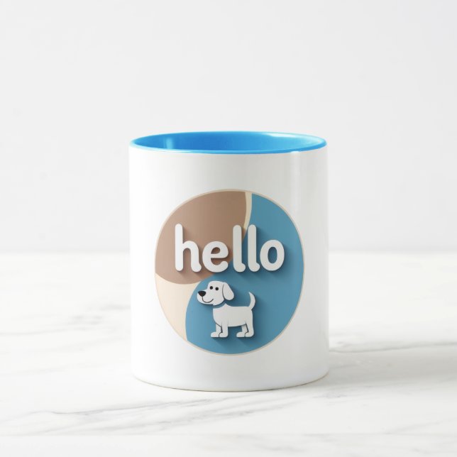 Niedliche "Hello"-Tasse Tasse (Zentrum)