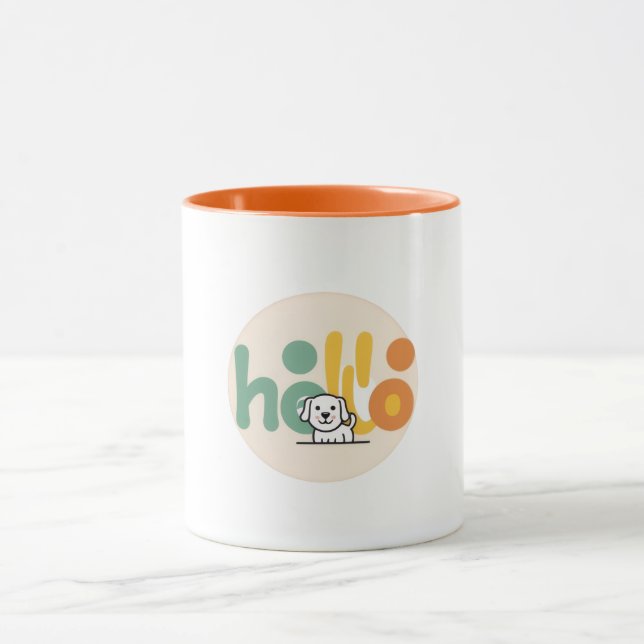 Niedliche "Hello"-Tasse Tasse (Zentrum)