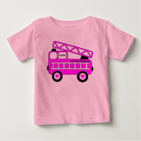 Niedliche, hellrosa Girls Fireruckdesign