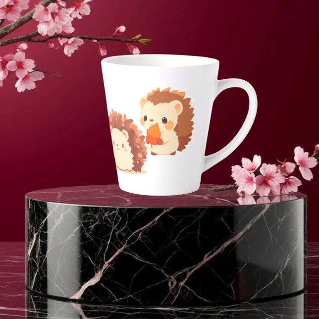 Niedliche Herbst-Igel - Kawaii Fall Forest Animes Milchtasse (Von Creator hochgeladen)