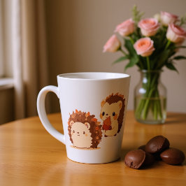 Niedliche Herbst-Igel - Kawaii Fall Forest Animes Milchtasse