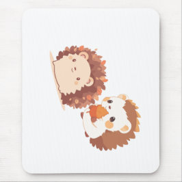 Niedliche Herbst-Igel - Kawaii Fall Forest Animes Mousepad